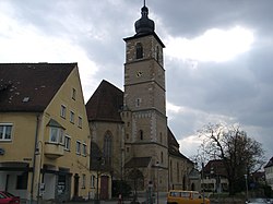 The Johanneskirche, built between 1398 and 1440, is one of the oldest buildings in Crailsheim.