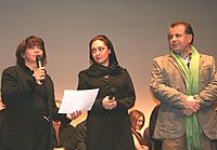 Jocelyne Saab, Niki Karimi and Safarbek Soliev, members of the 2008 jury