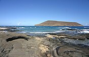 Veduta di Lehua dalla riva nord di Niʻihau