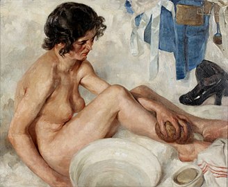 Ablutions, avant 1953 (Huile sur toile ; 60 × 73 cm), Liège, Musée de la Vie wallonne