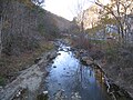 Mill Creek at Mechanicsburg Gap viewed from the Core Road (County Route 50/53) bridge near Romney