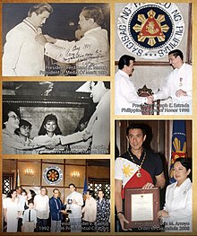 Nepomuceno being honored Six times by Five Philippine Presidents with the Presidential Medal of Merit in 1984, Philippine Legion of Honor in 1999, Order of Lakandula in 2008 and Presidential Citations in 1988, 1992 and 1996.