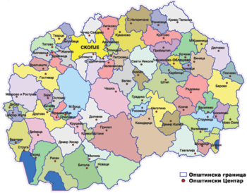 Карта управне поделе Републике Македоније