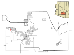 Location of Ak-Chin Village, Arizona