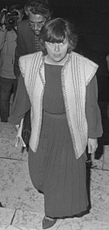 monochrome photograph of Bernadette McAliskey
