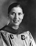 Ruth Bader Ginsburg wearing her Columbia Law School academic regalia