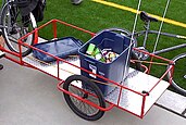 Cranksgiving food collection on a cargo bike