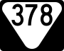 State Route 378 marker