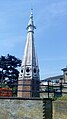 Spire from Sir Christopher Wren's St Antholin's Church which once stood in the City of London, now located in Round Hill, Forest Hill. The land that the spire is now on is now owned by the London and Quadrant housing association.