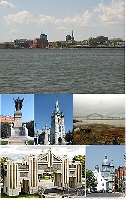 Trois-Rivières seen from the St. Lawrence River.