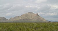 Threemile Peak, with a white "V" for Van Horn on it