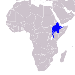 Distribución geográfica del toco abisinio.