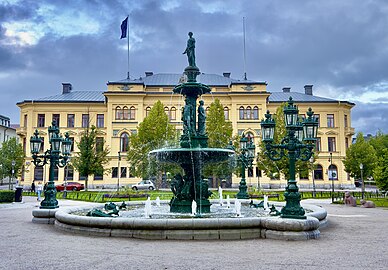 Gisbergs fontän i parken Vängåvan i Sundsvall.