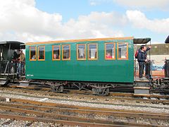 La voiture BCf 101 préservée au Chemin de fer de la baie de Somme.