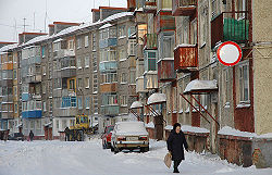 當地典型的住宅區一景（2007年冬季）