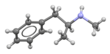 A 3d image of the dextro-methamphetamine compound