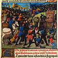 Folio 64r.: Alexander’s first victory over Porus.