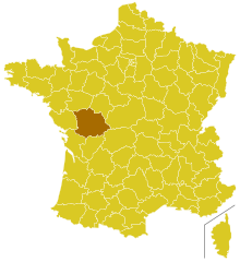 Locator map, diocese of Poitiers