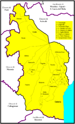 Mappa della diocesi