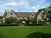 Rear view of Asthall Manor, the Mitford family home in Oxfordshire.
