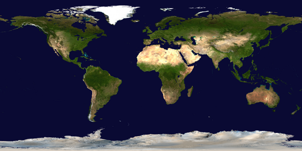 Equirectangular projection, by NASA