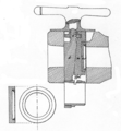 Section through the closure of a double wedge C64