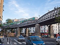 The viaduct just north of the station