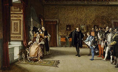 John of Austria being presented to Emperor Charles V in Yuste (1868/1869)