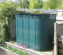 Historic cast-iron urinal at Colyford station, England