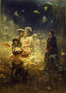 Sadko in the Underwater Kingdom at Folklore of Russia, by Ilya Repin