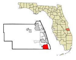 Location in Indian River County and the state of Florida