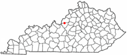 Location of Brooks, Kentucky