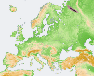 Lage des Timanrückens