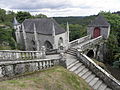 Le Faouët (Morbihan), la chapelle Sainte-Barbe et l'oratoire Saint-Michel : vue extérieure d'ensemble.