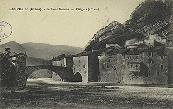 Pont roman et rive droite.