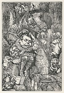 The Hunting of the Snark, Plate VII, by Henry Holiday (edited by Adam Cuerden)