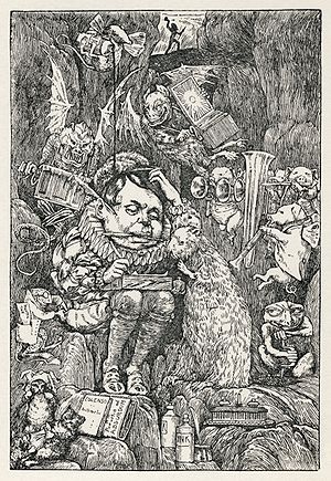 Seventh of Henry Holiday's original illustrations to "The Hunting of the Snark" by Lewis Carroll.