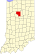 State map highlighting Cass County