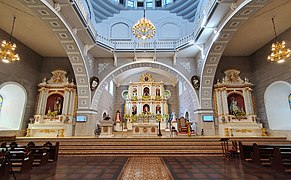 Newly reconstructed altar pieces decorated for its dedication day in 2020