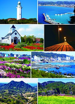 Nojimazaki Lighthouse Toyoura fishing port Rosemary Park Haraoka Beach Shiramazu Flower Park Shirahama onsen Mount Tomi Wadaura flow fields