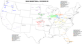Image 1Map of NAIA Division II basketball teams. (from College basketball)