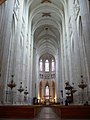 Inside Cathedral of St. Peter and St. Paul, Nantes , the restoured nave with the oculus