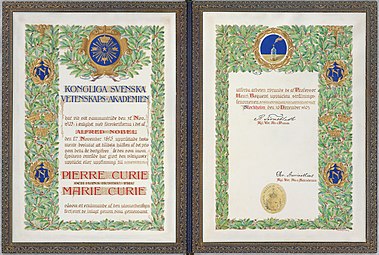 Nobel Prize of Pierre and Marie Curie (1 February)