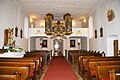 Der rückwärtige Teil der Kirche vom Altar aus gesehen