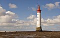 Le phare à marée basse (coefficient de marée 115).