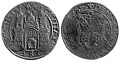 Rīga silver dālderis (weight 27.25 g, diameter 40.0 mm, minted in 1565, 1572, 1573, 1574, 1576).