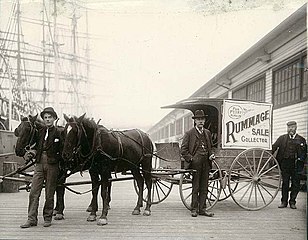 Rummage sale collector for the Ferry Museum, Tacoma, Washington, ca 1898