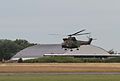 Puma du régiment devant l'un des hangars de la base en septembre 2011