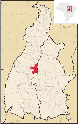 Localização de Miracema do Tocantins (português) Krikahâ dawanã hã (Akwẽ-Xerénte) no Tocantins