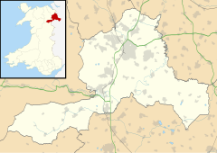 Ruabon is located in Wrexham